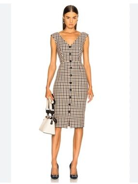 Veronica Beard Lark Dress Checkered Plaid